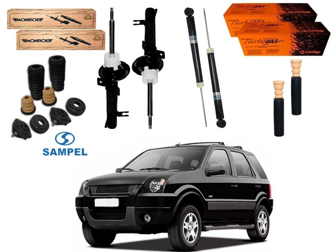  KIT AMORTECEDOR DIANTEIRO TRASEIRO COFAP FORD ECOSPORT 4X2 4X4 AUTOMÁTICA MANUAL 2.0 2003 A 2007