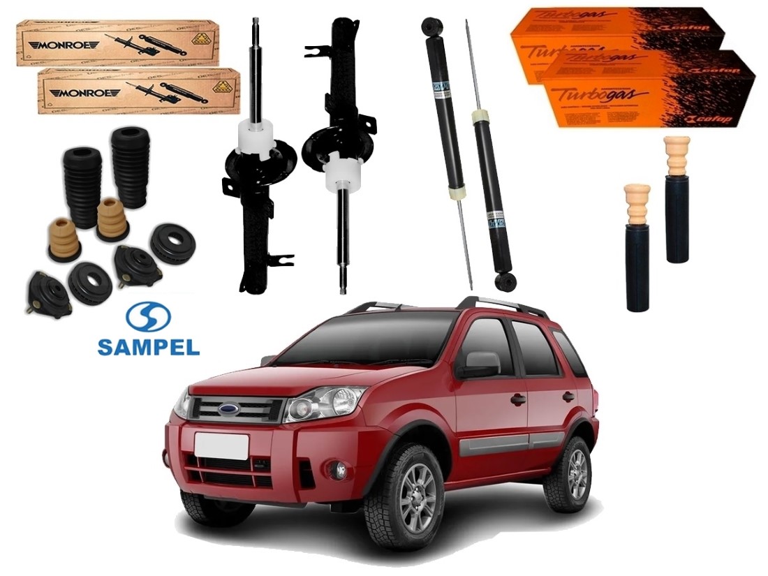  KIT AMORTECEDOR DIANTEIRO TRASEIRO COFAP FORD ECOSPORT 4X2 4X4 AUTOMÁTICA MANUAL 2.0 2008 A 2012