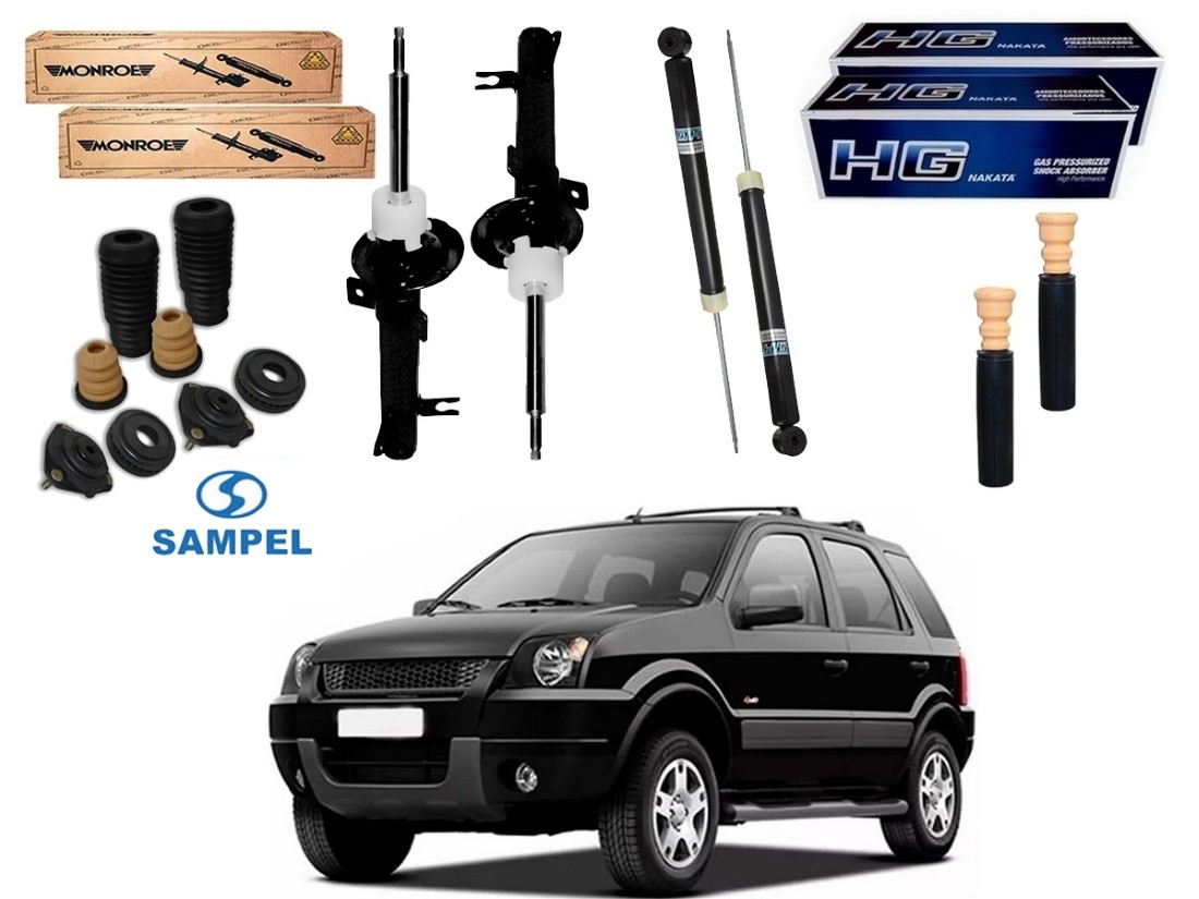  KIT AMORTECEDOR DIANTEIRO TRASEIRO NAKATA FORD ECOSPORT 4X2 4X4 AUTOMATICA MANUAL 2.0 2003 A 2007