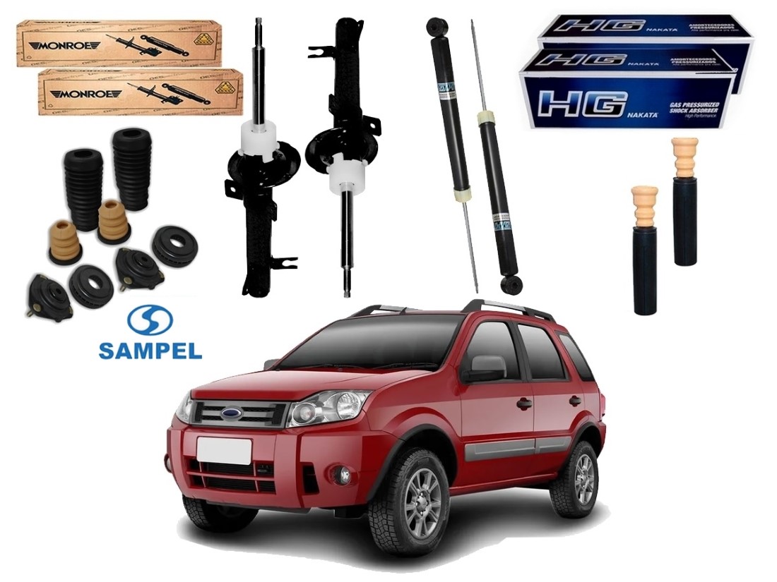  KIT AMORTECEDOR DIANTEIRO TRASEIRO NAKATA FORD ECOSPORT 4X2 4X4 AUTOMATICA MANUAL 2.0 2008 A 2012