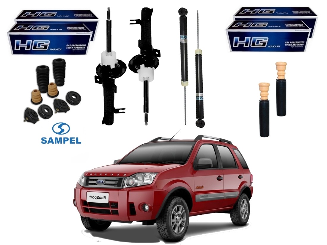  KIT AMORTECEDOR DIANTEIRO TRASEIRO NAKATA FORD ECOSPORT MANUAL 4X2 1.6 2.0 2009 A 2012