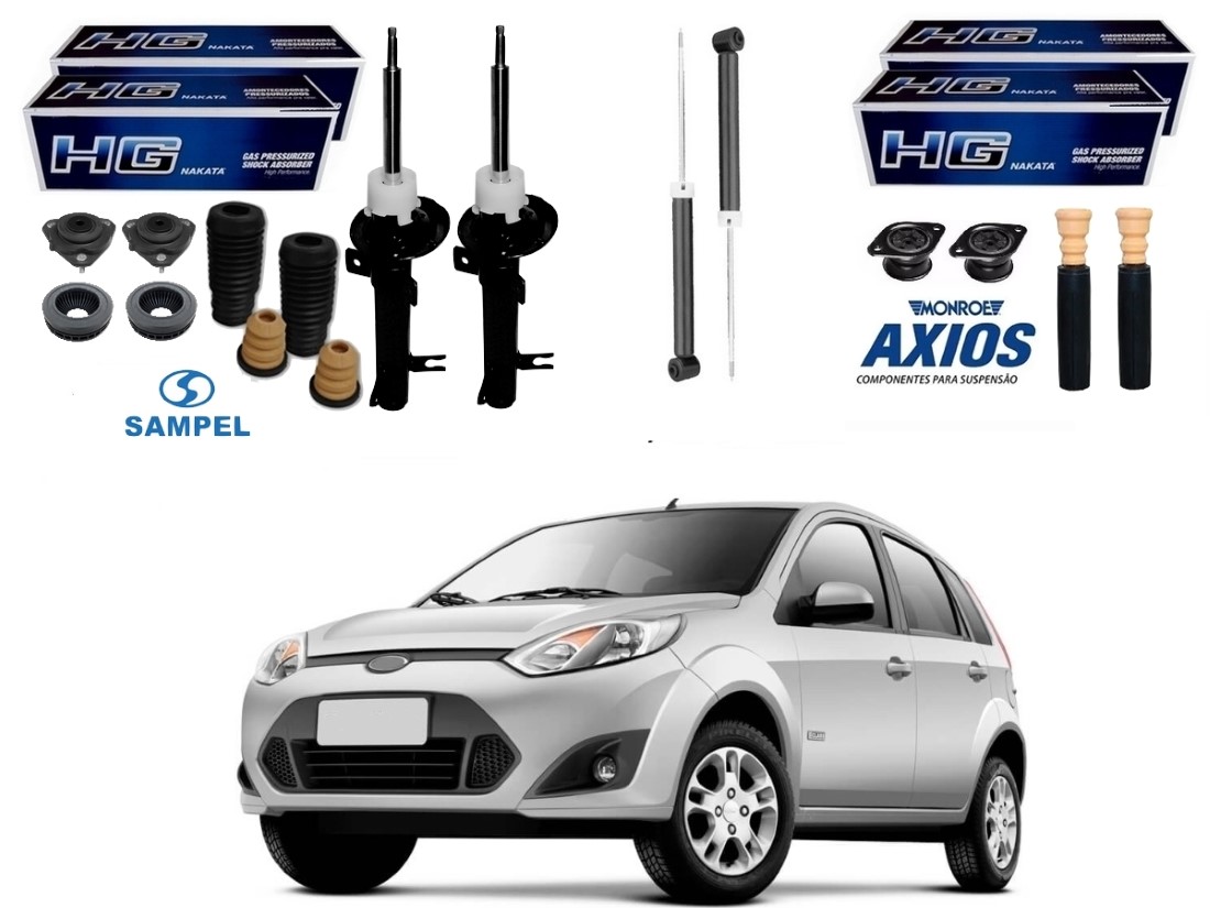  KIT AMORTECEDOR DIANTEIRO TRASEIRO NAKATA FORD FIESTA 1.0 1.6 2010 A 2014