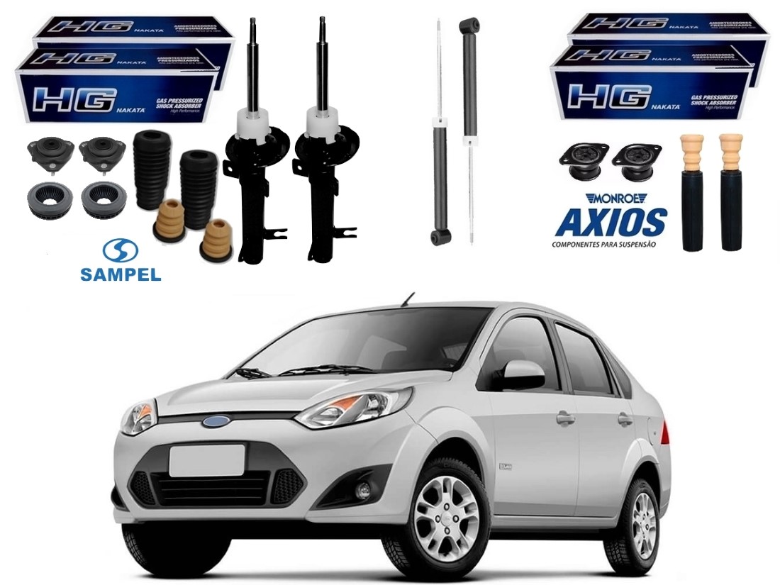  KIT AMORTECEDOR DIANTEIRO TRASEIRO NAKATA FORD FIESTA SEDAN 1.0 1.6 2010 A 2014