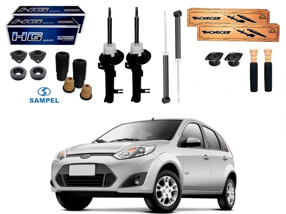  KIT AMORTECEDOR DIANTEIRO TRASEIRO NAKATA FORD FIESTA 1.0 1.6 2010 A 2014