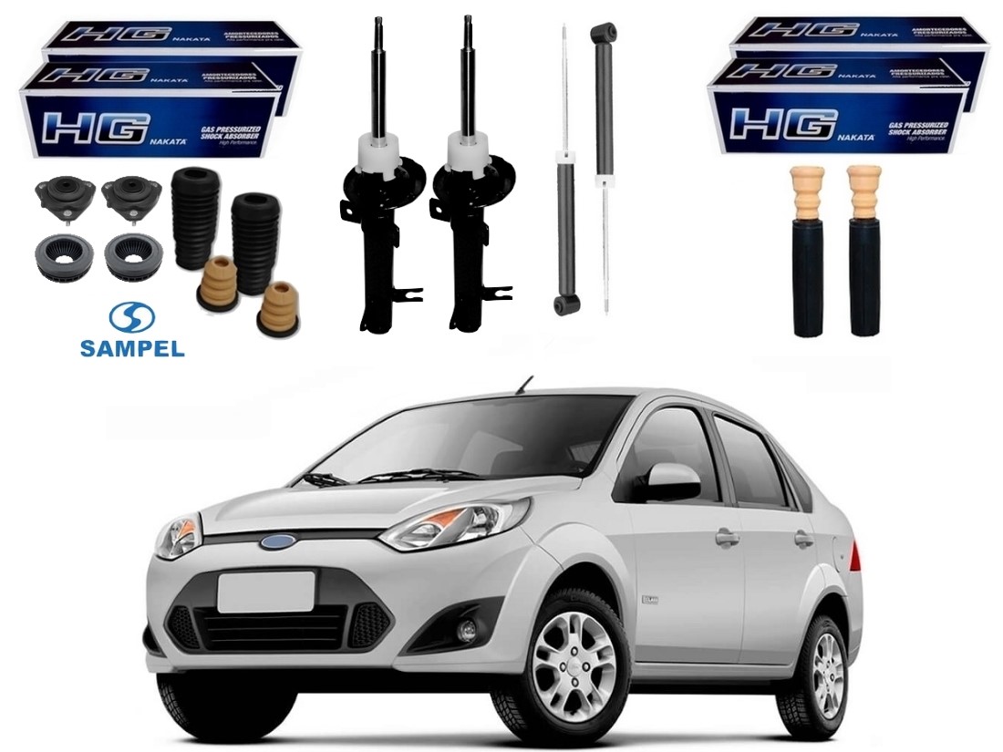  KIT AMORTECEDOR DIANTEIRO TRASEIRO NAKATA FORD FIESTA SEDAN 1.0 1.6 2010 A 2014