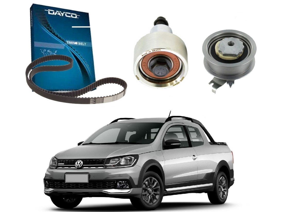  KIT CORREIA DENTADA DAYCO TENSOR VOLKSWAGEN SAVEIRO CROSS 1.6 16V 2018 A 2020