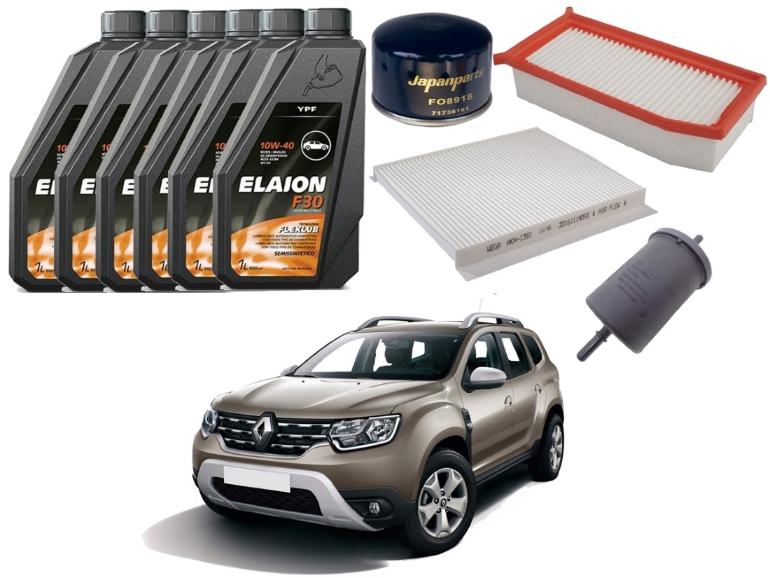 KIT TROCA DE FILTROS RENAULT DUSTER 2.0 16V 2016 A 2019