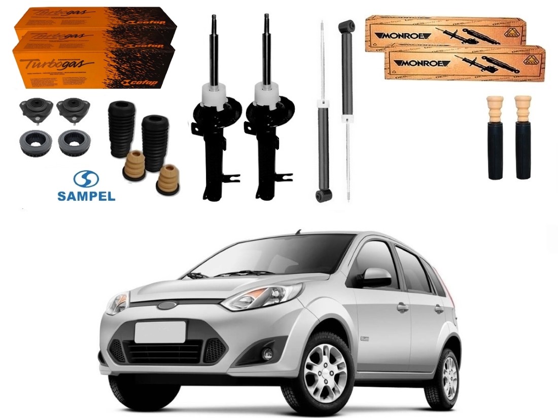  KIT AMORTECEDOR DIANTEIRO TRASEIRO MONROE FORD FIESTA 1.0 1.6 2010 A 2014