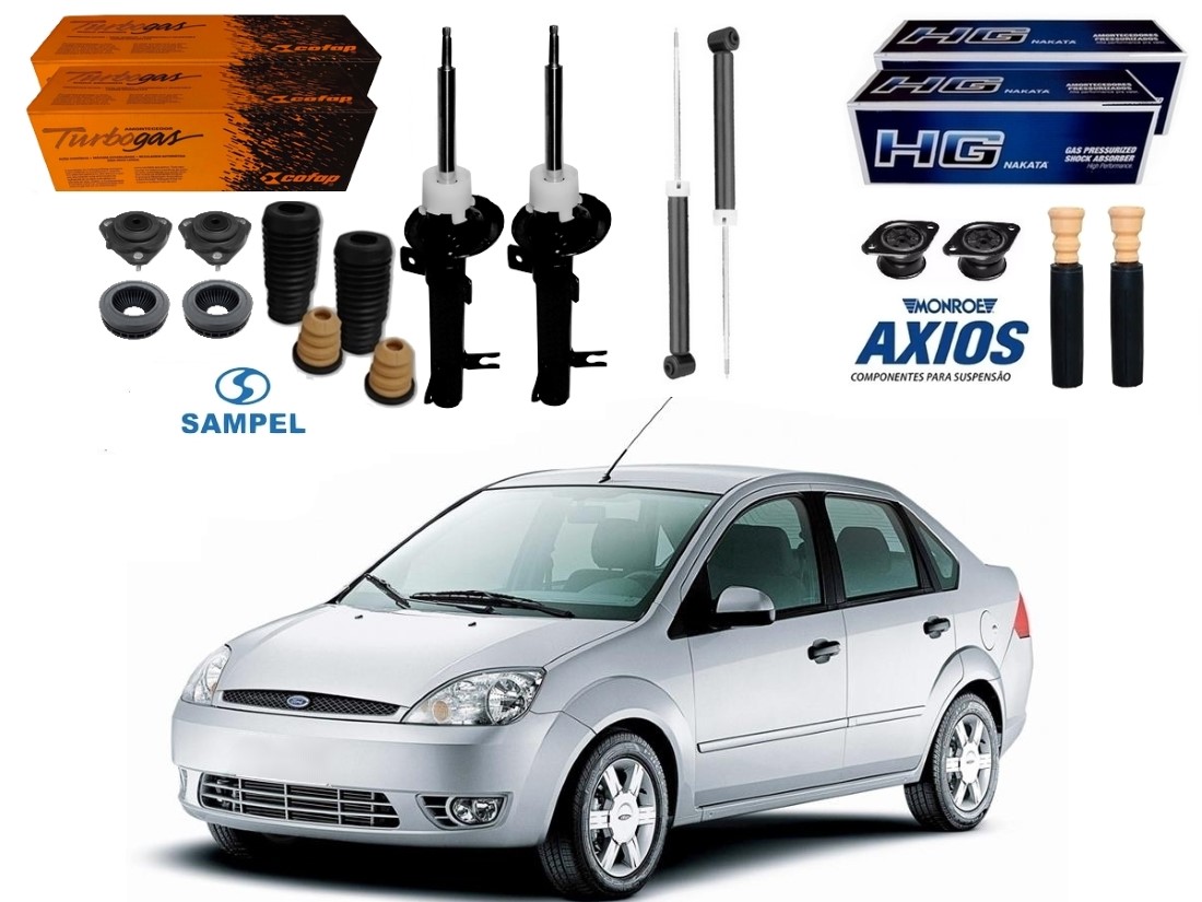  KIT AMORTECEDOR DIANTEIRO TRASEIRO NAKATA FORD FIESTA SEDAN 1.0 1.6 2003 A 2006