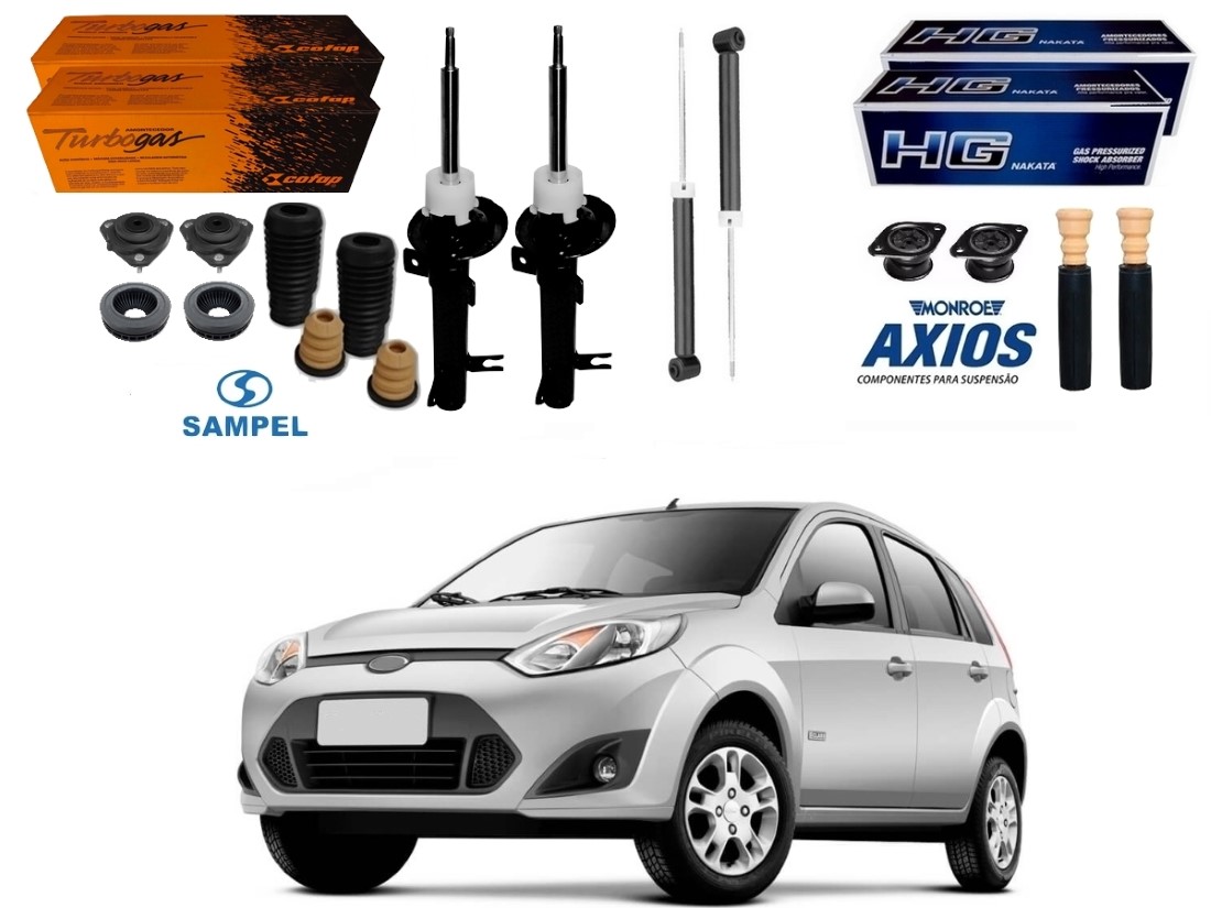  KIT AMORTECEDOR DIANTEIRO TRASEIRO NAKATA FORD FIESTA 1.0 1.6 2010 A 2014