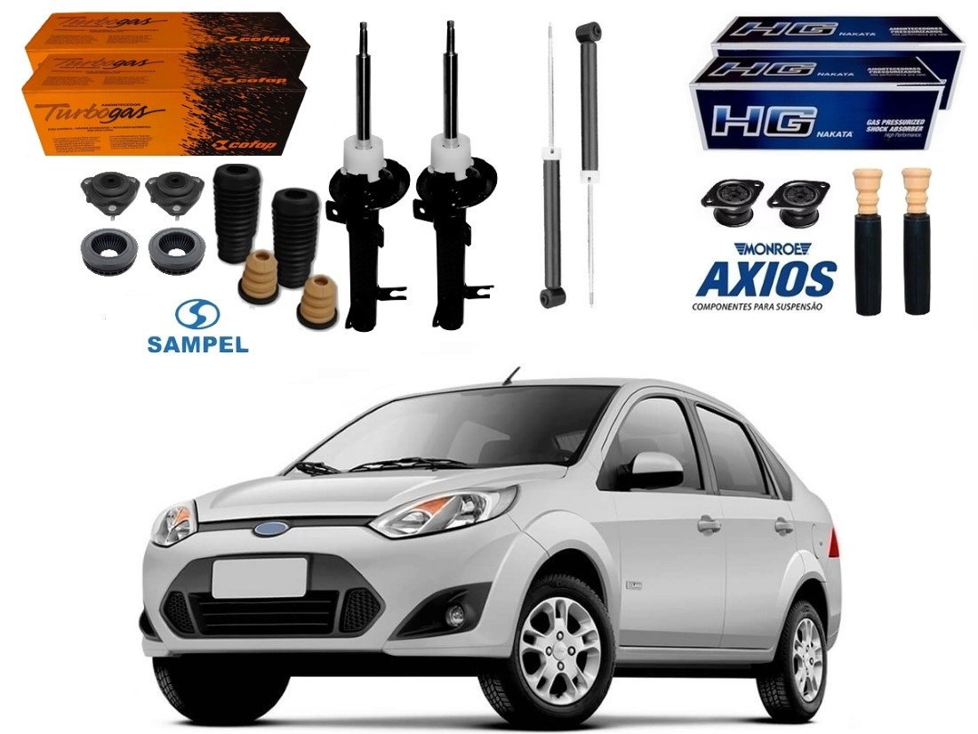  KIT AMORTECEDOR DIANTEIRO TRASEIRO NAKATA FORD FIESTA SEDAN 1.0 1.6 2010 A 2014