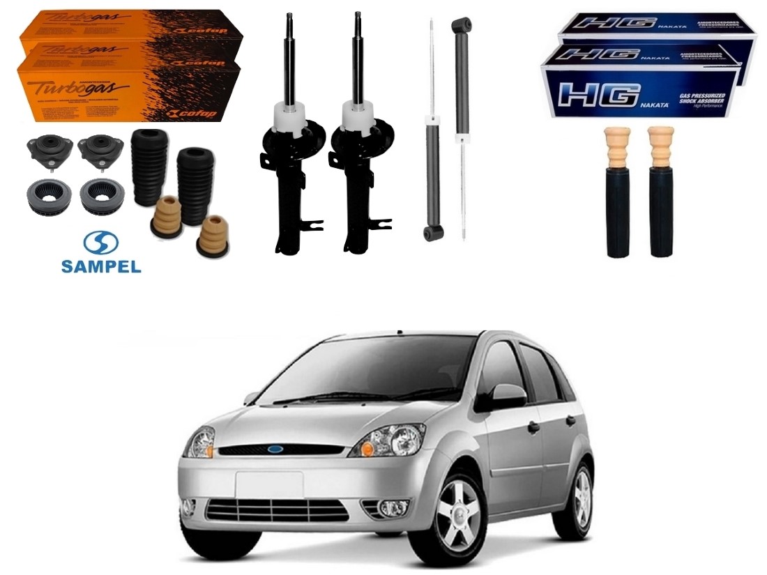  KIT AMORTECEDOR DIANTEIRO TRASEIRO COFAP FORD FIESTA 1.0 1.6 2003 A 2006