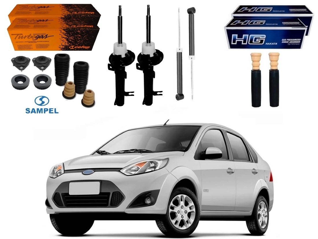  KIT AMORTECEDOR DIANTEIRO TRASEIRO COFAP FORD FIESTA SEDAN 1.0 1.6 2010 A 2014