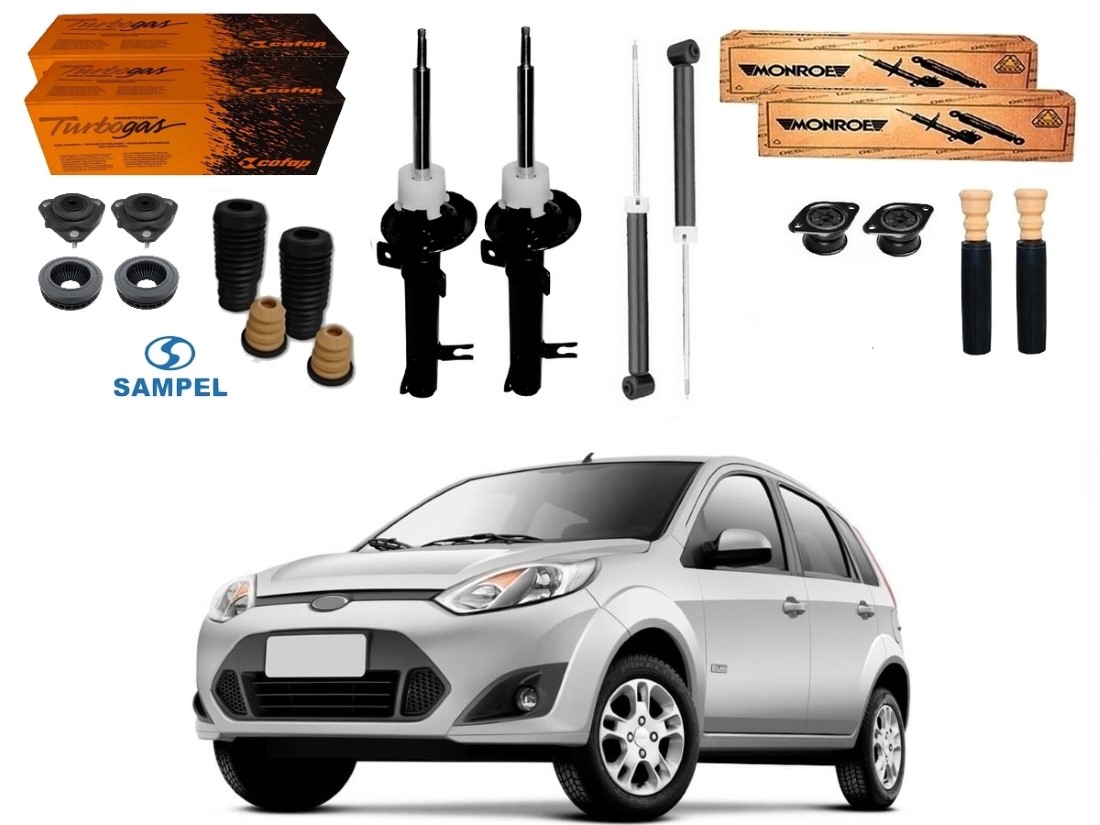  KIT AMORTECEDOR DIANTEIRO TRASEIRO MONROE FORD FIESTA 1.0 1.6 2010 A 2014