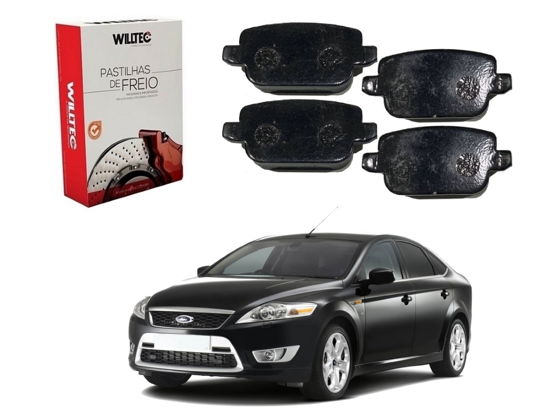  PASTILHA FREIO TRASEIRA WILLTEC FORD MONDEO 1.6 2.0 2007 A 2010