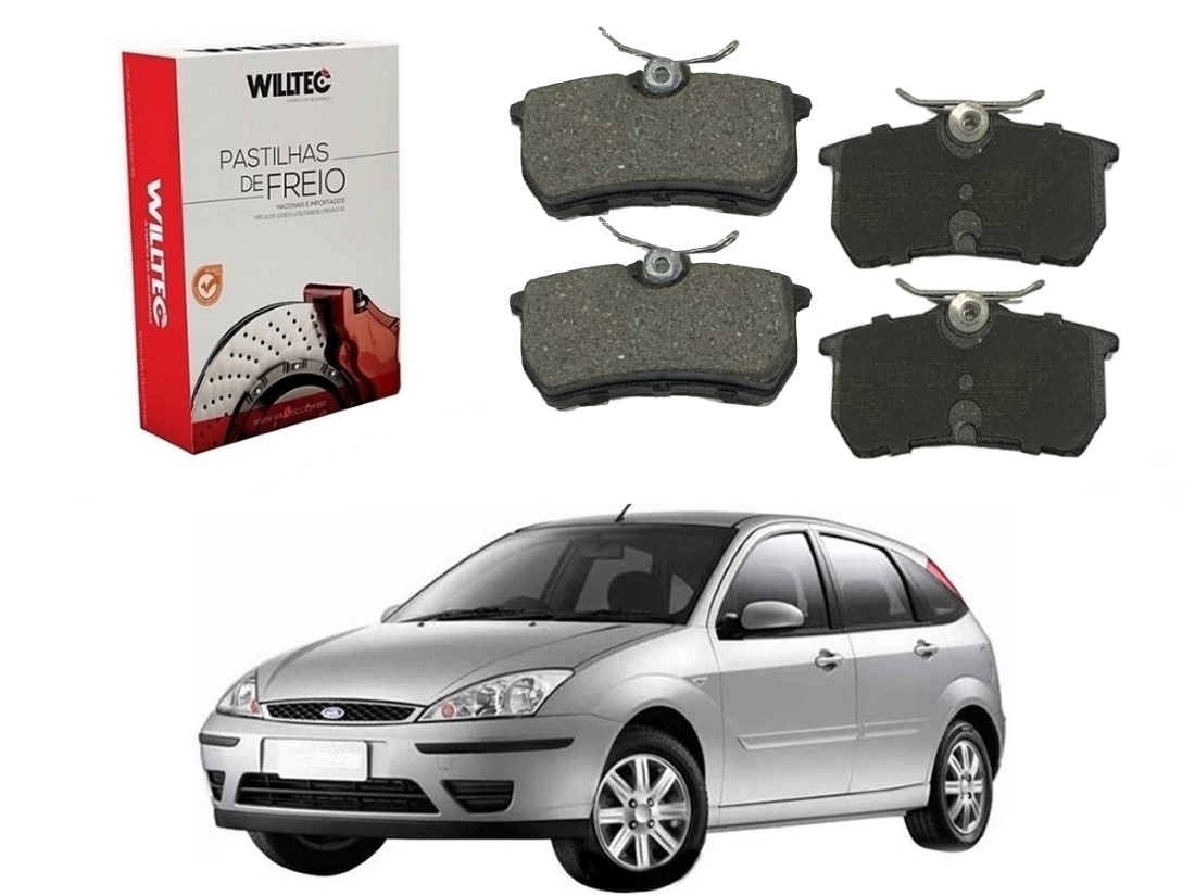  PASTILHA FREIO TRASEIRAS WILLTEC FORD FOCUS 1.6 2003 A 2008