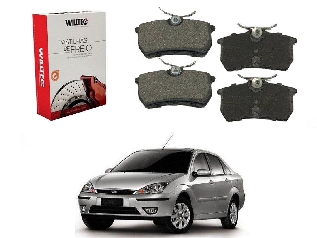  PASTILHA FREIO TRASEIRAS WILLTEC FORD FOCUS SEDAN 1.6 2003 A 2008