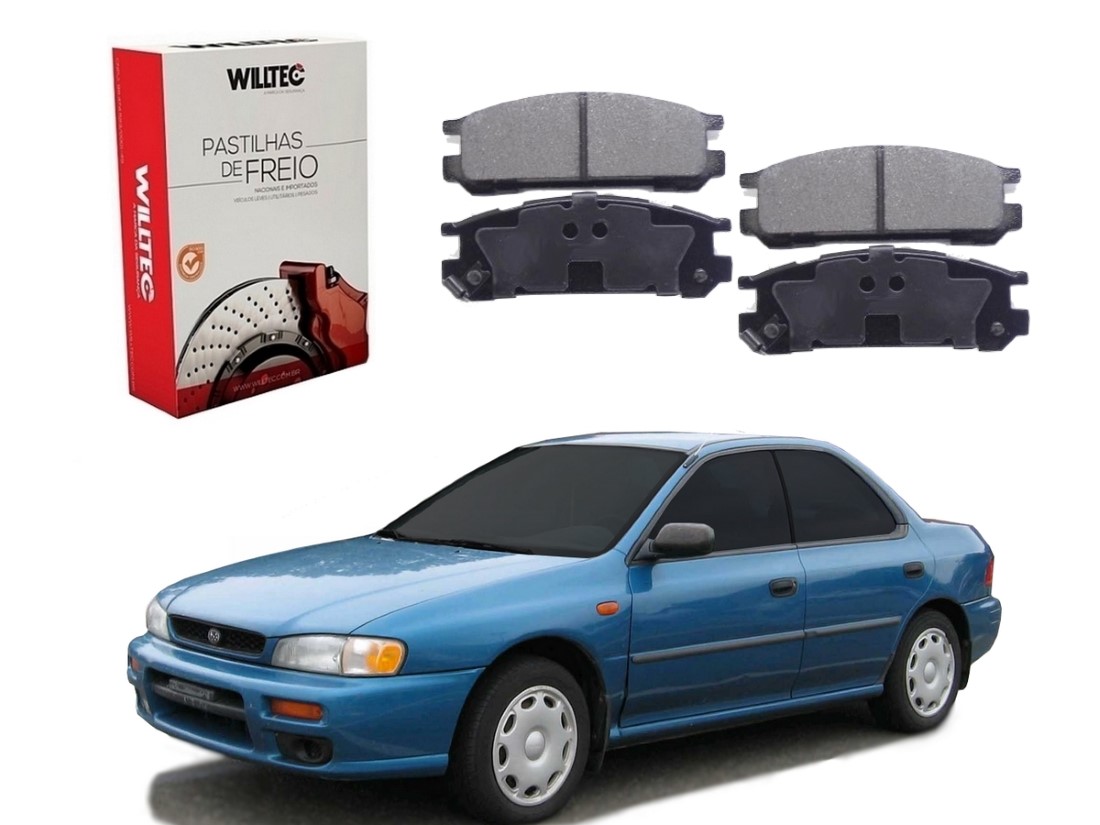  PASTILHA FREIO TRASEIRAS WILLTEC SUBARU IMPREZA 1.8 2.0 1993 A 1998