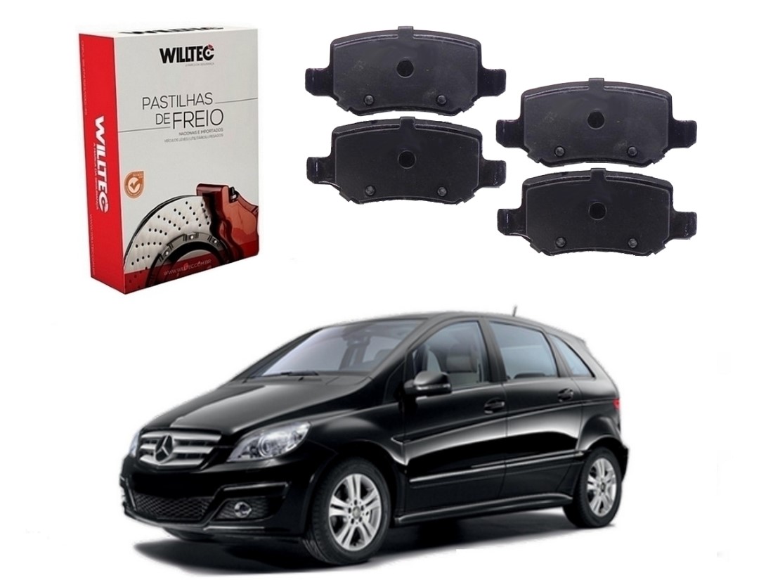  PASTILHA FREIO TRASEIRAS WILLTEC MERCEDES-BENZ CLASSE B200 CLASSE B180 1.6 2.0 2004 A 2012