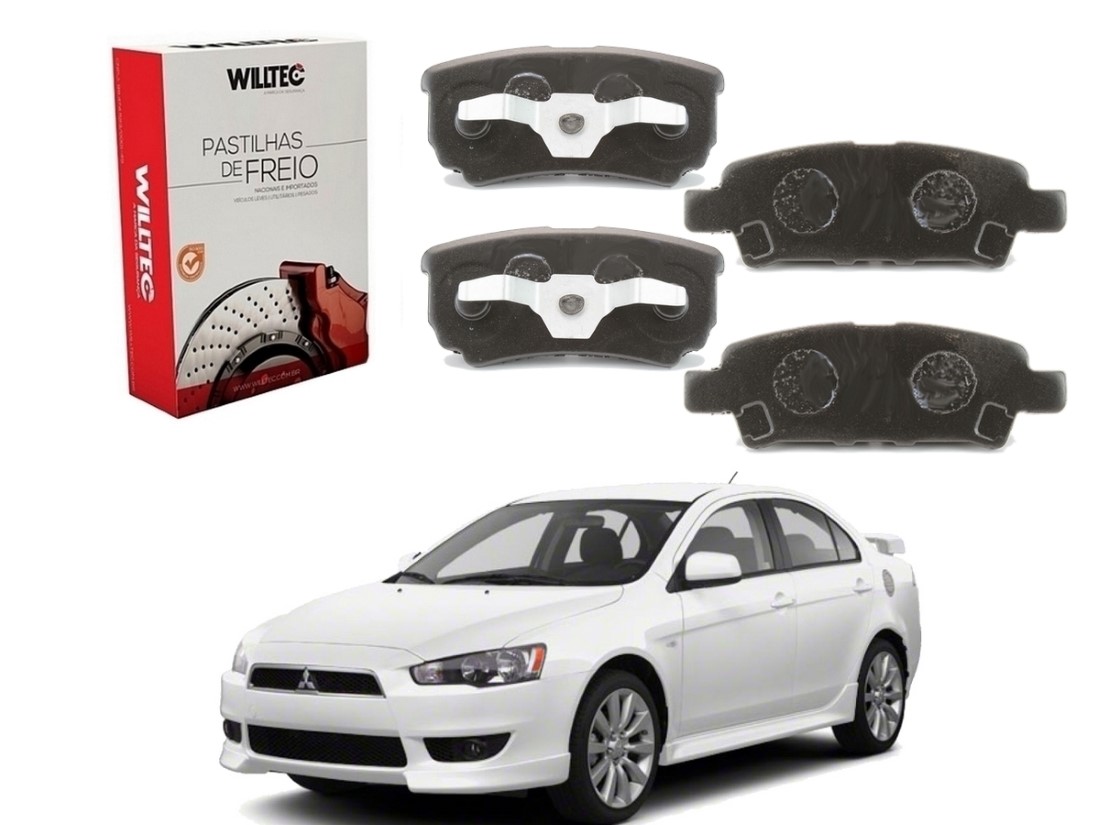  PASTILHA FREIO TRASEIRA WILLTEC MITSUBISHI LANCER 2.0 2008 A 2019