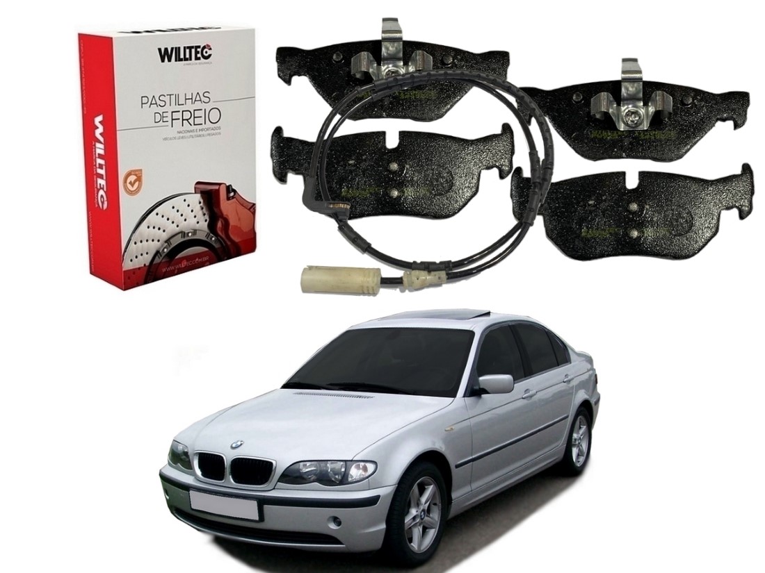  PASTILHA FREIO TRASEIRA WILLTEC BMW 320I 2.0 2005 A 2007