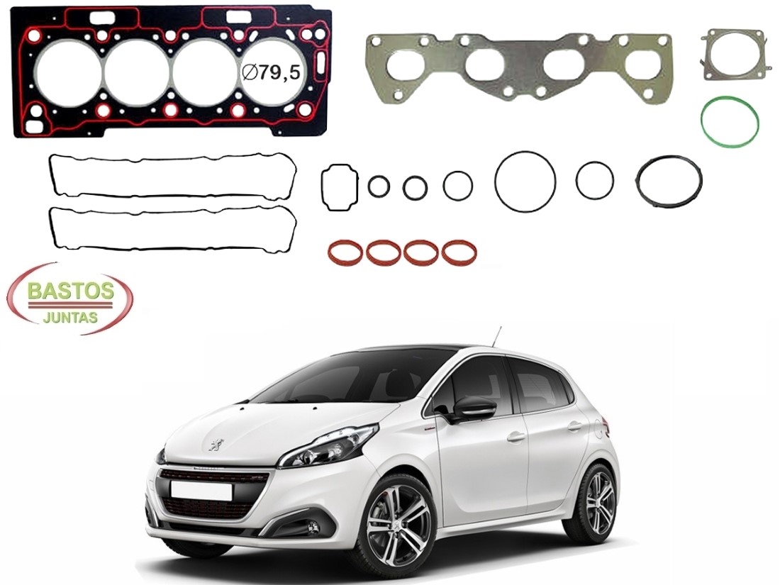  JOGO JUNTA CABEÇOTE BASTOS PEUGEOT 208 1.6 16V 2013 A 2019