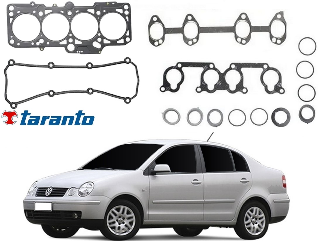  JOGO JUNTA CABEÇOTE TARANTO VOLKSWAGEN POLO SEDAN 2.0 2003 A 2006