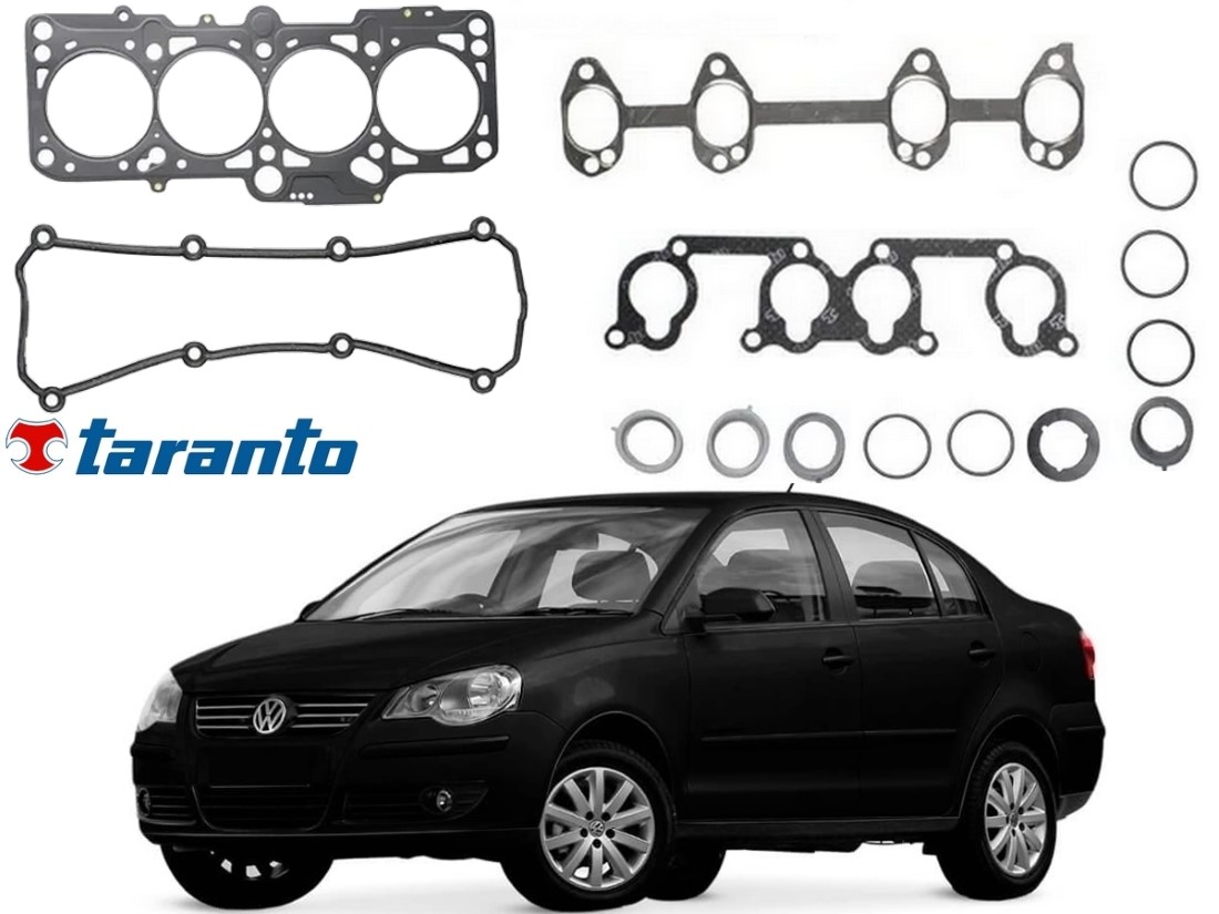  JOGO JUNTA CABEÇOTE TARANTO VOLKSWAGEN POLO SEDAN 2.0 2007 A 2011