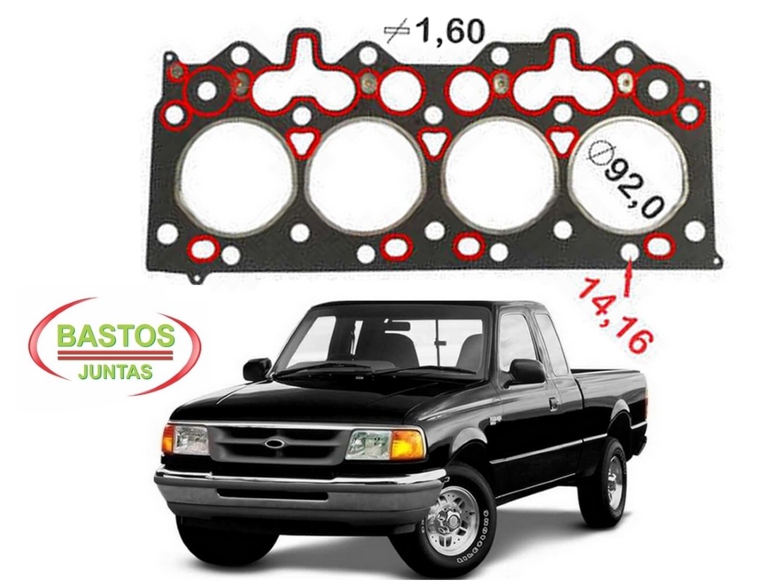  JUNTA CABEÇOTE BASTOS FORD RANGER 2.5 DIESEL 1998 A 2001