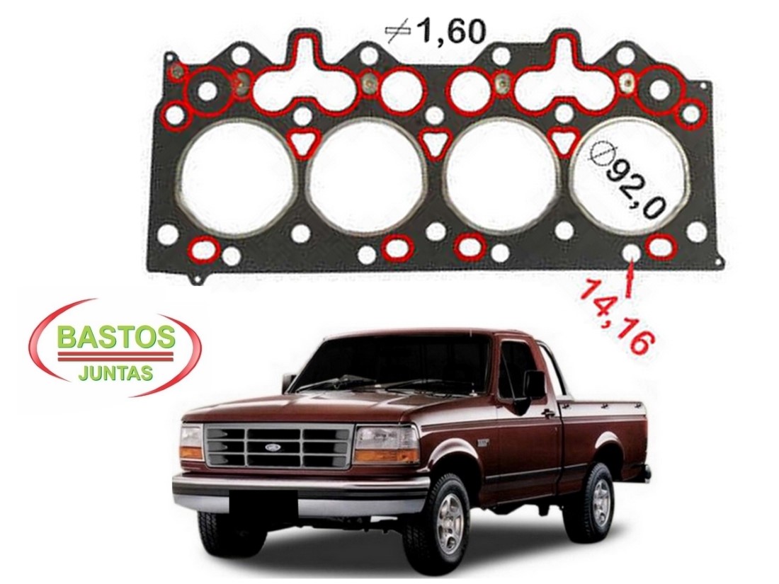  JUNTA CABEÇOTE BASTOS FORD F1000 2.5 DIESEL 1997 A 1998