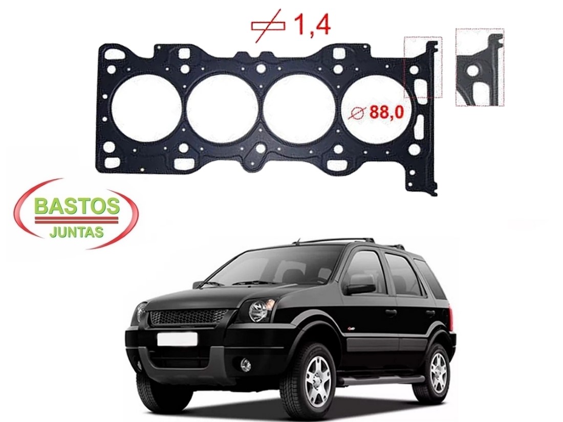  JUNTA CABEÇOTE FIBRA BASTOS FORD ECOSPORT 2.0 DURATEC 2005 A 2007