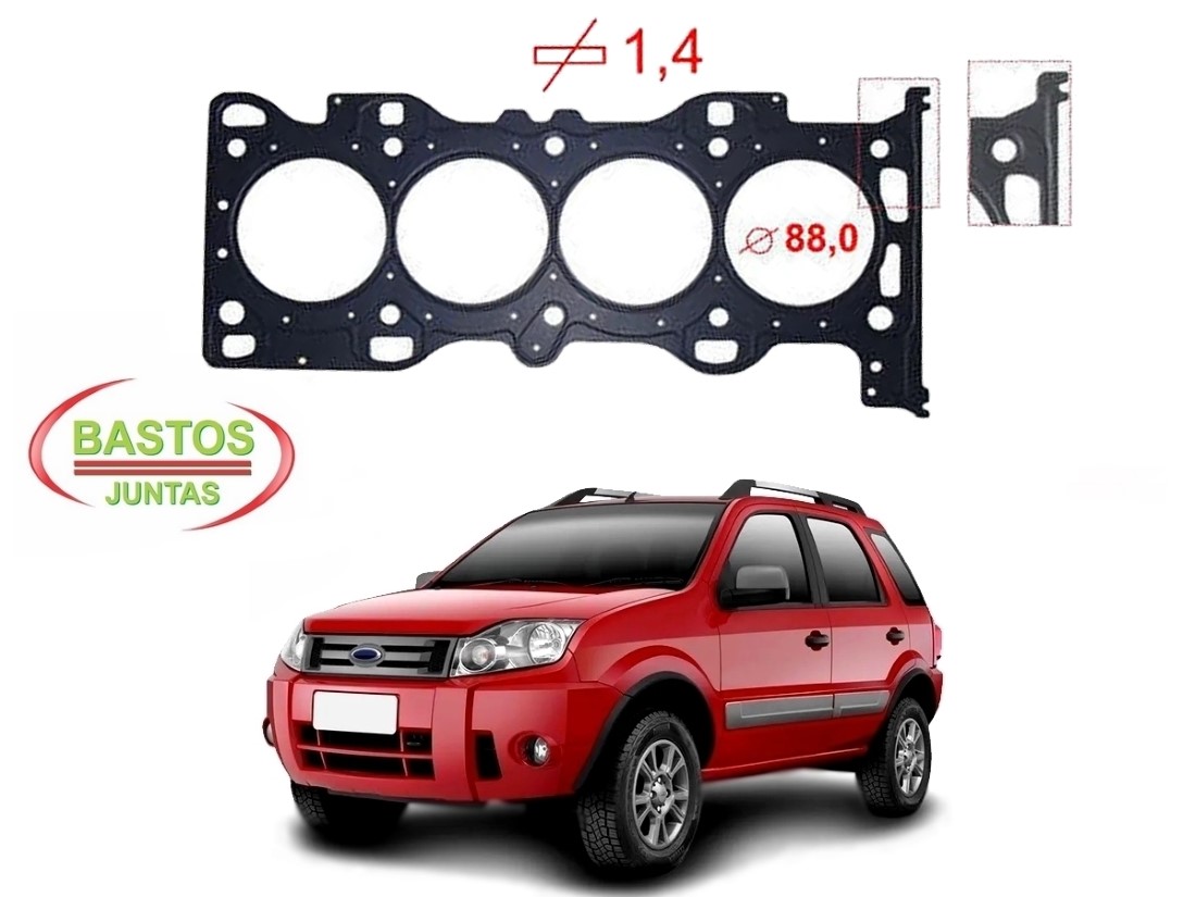  JUNTA CABEÇOTE FIBRA BASTOS FORD ECOSPORT 2.0 DURATEC 2008 A 2012