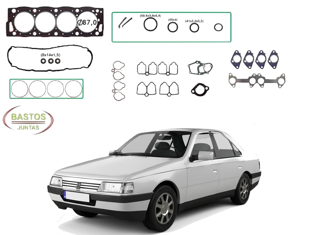  JOGO JUNTA CABEÇOTE BASTOS PEUGEOT 405 2.0 8V 1992 A 1995