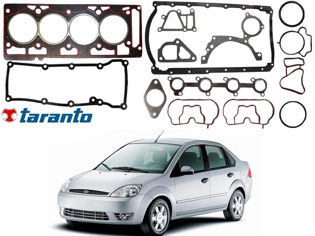  JOGO JUNTA MOTOR TARANTO FORD FIESTA SEDAN 1.6 2003 A 2006