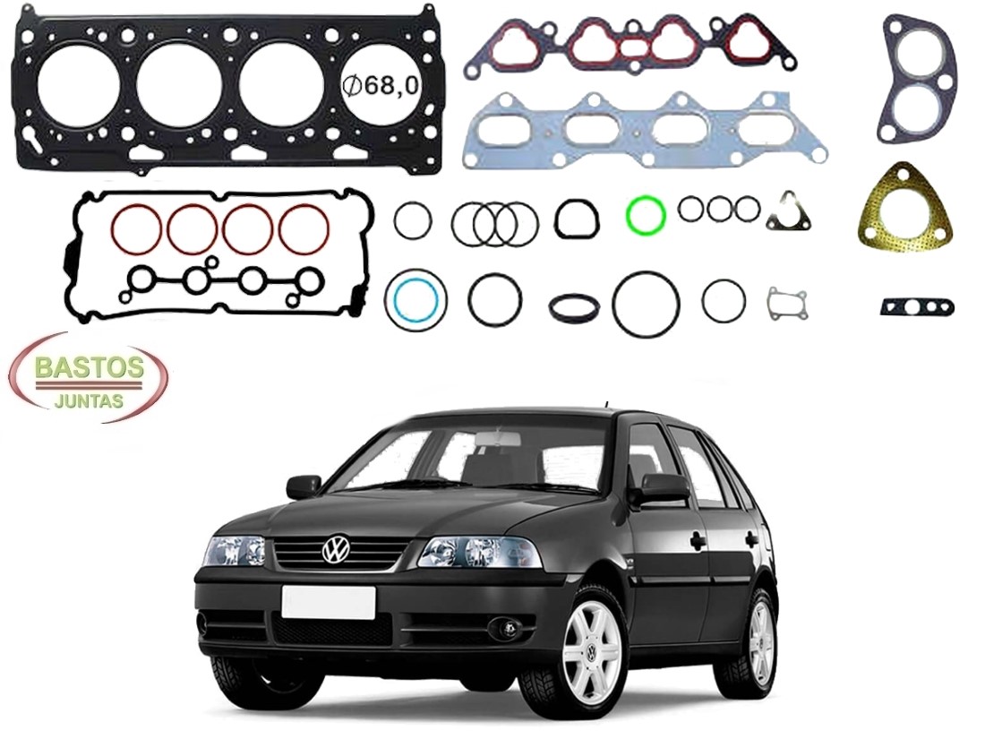  JOGO JUNTA CABEÇOTE BASTOS VOLKSWAGEN GOL 1.0 16V TURBO 2000 A 2005