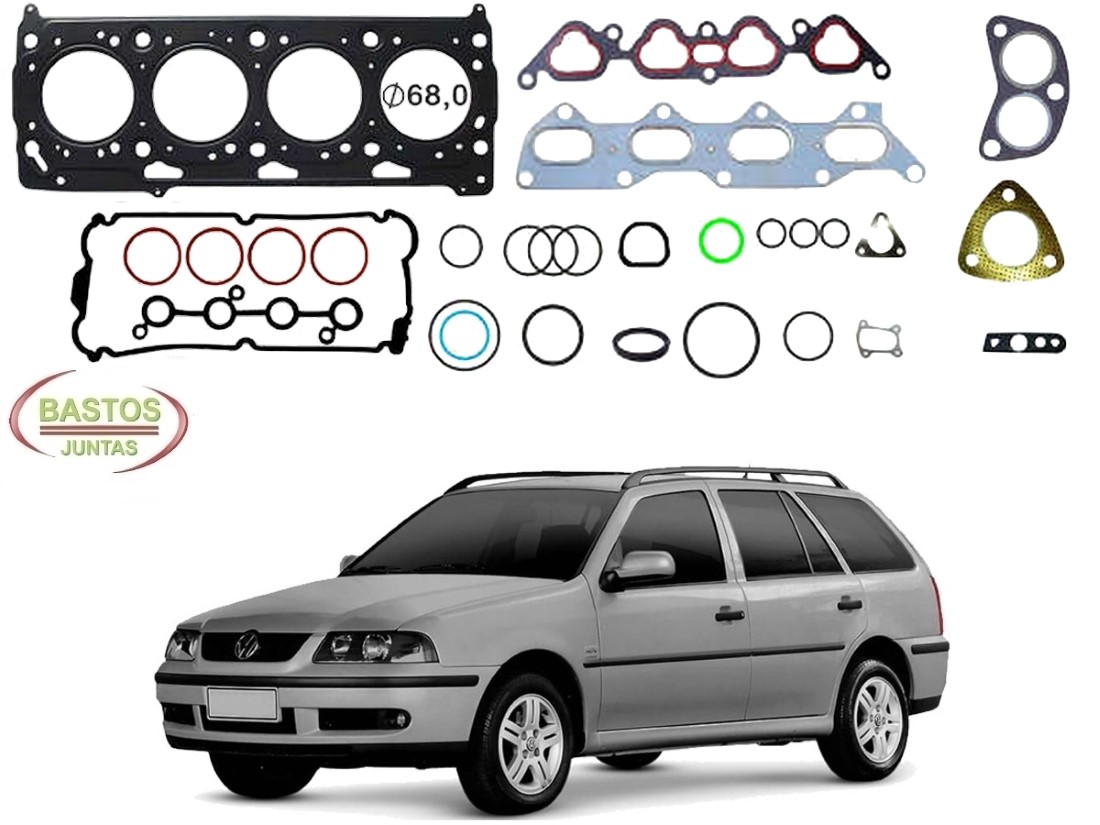  JOGO JUNTA CABEÇOTE BASTOS VOLKSWAGEN PARATI 1.0 16V TURBO 2000 A 2005