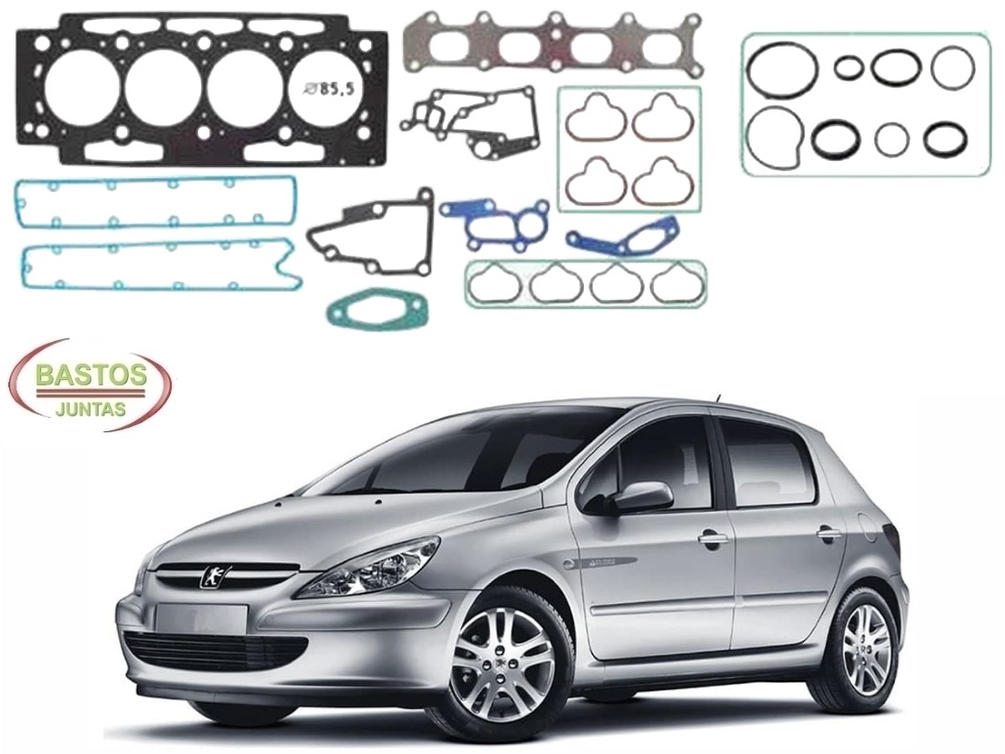  JOGO JUNTA CABEÇOTE BASTOS PEUGEOT 307 2.0 16V 2001 A 2006