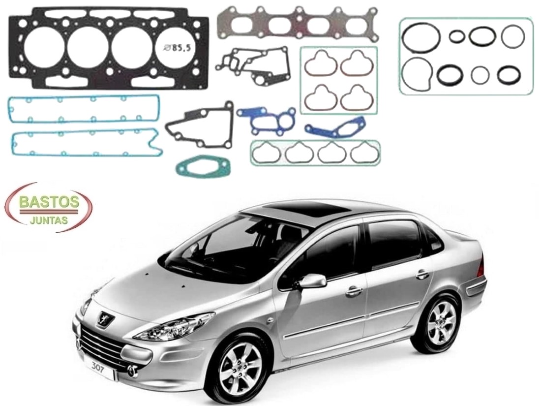  JOGO JUNTA CABEÇOTE BASTOS PEUGEOT 307 SEDAN 2.0 16V 2007 A 2012