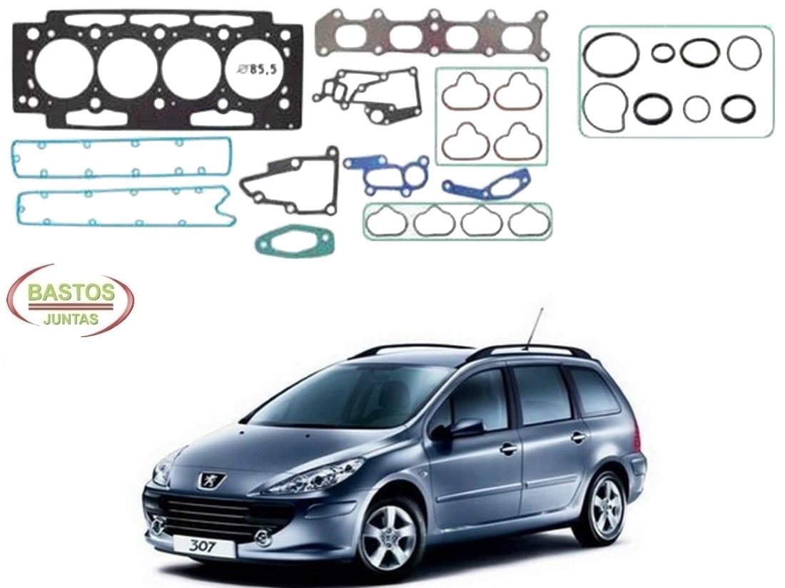  JOGO JUNTA CABEÇOTE BASTOS PEUGEOT 307 SW 2.0 16V 2007 A 2012