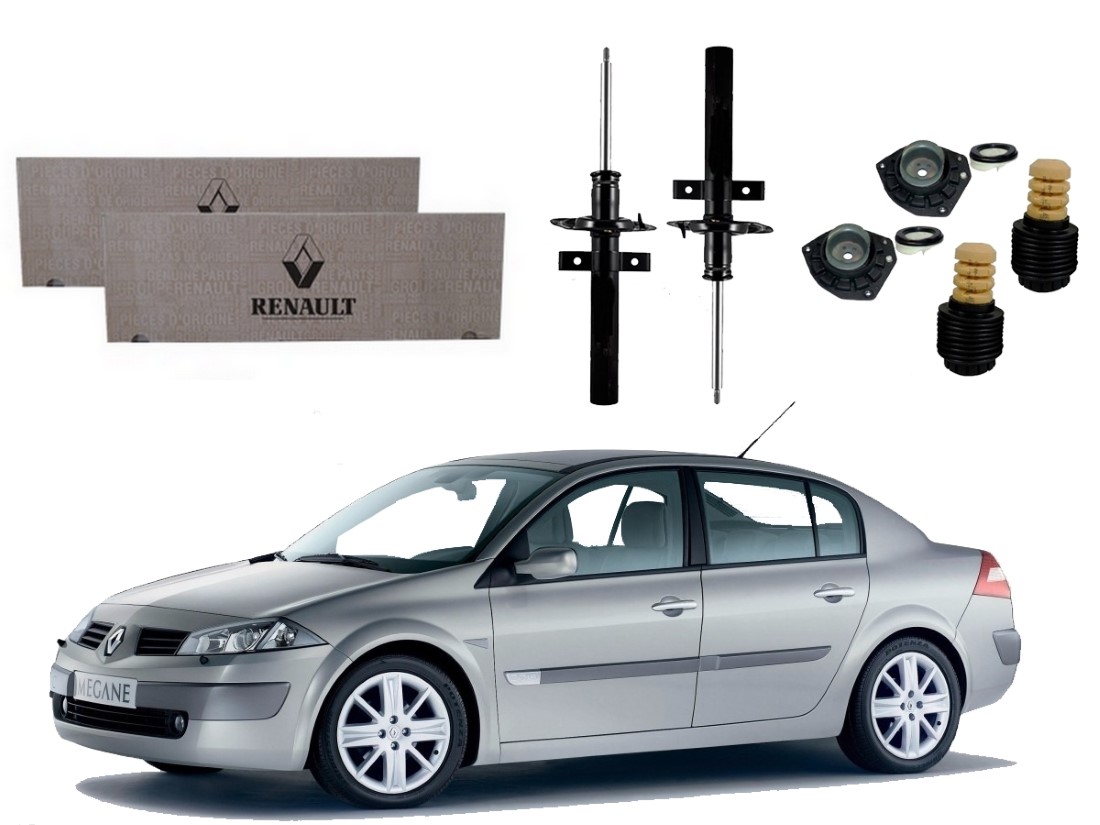  KIT AMORTECEDOR DIANTEIRO ORIGINAL RENAULT MEGANE SEDAN 1.6 2.0 2006 A 2012