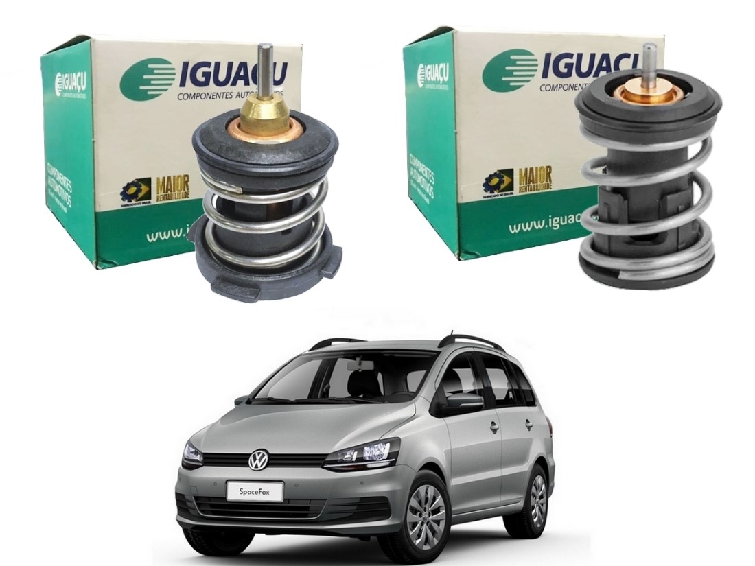  VALVULA TERMOSTATICA IGUAÇU VOLKSWAGEN SPACEFOX 1.6 16V 2015 A 2019