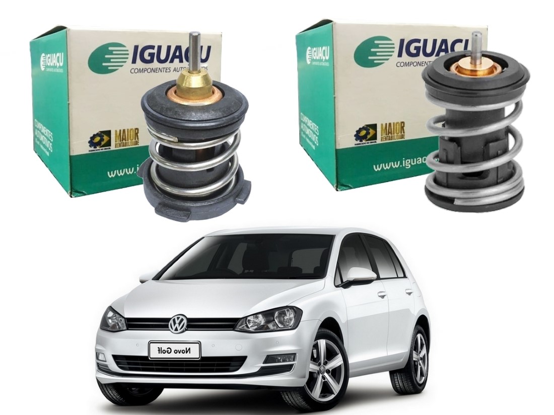  VALVULA TERMOSTATICA IGUAÇU VOLKSWAGEN GOLF 1.0 TSI 1.6 MSI 2016 A 2018