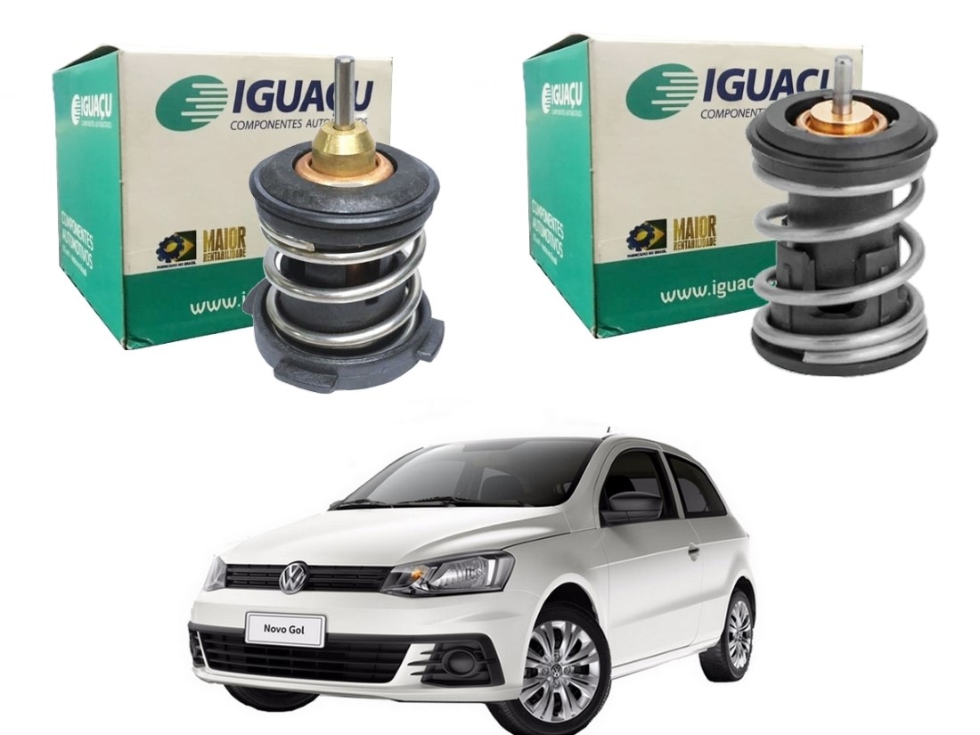  VALVULA TERMOSTATICA IGUAÇU VOLKSWAGEN GOL G7 1.0 12V 1.6 16V 2018 A 2022