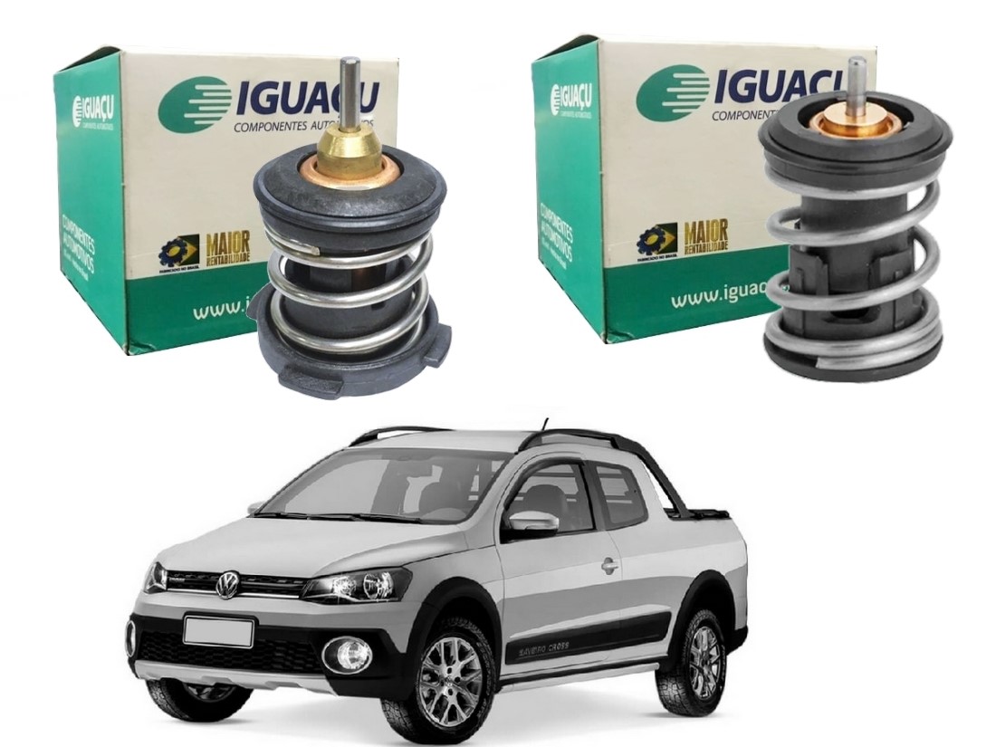  VALVULA TERMOSTATICA IGUAÇU VOLKSWAGEN SAVEIRO CROSS G6 1.6 16V 2016 A 2017