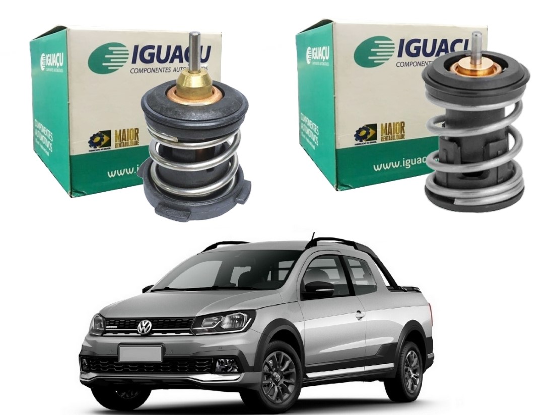  VALVULA TERMOSTATICA IGUAÇU VOLKSWAGEN SAVEIRO CROSS G7 1.6 16V 2018 A 2022