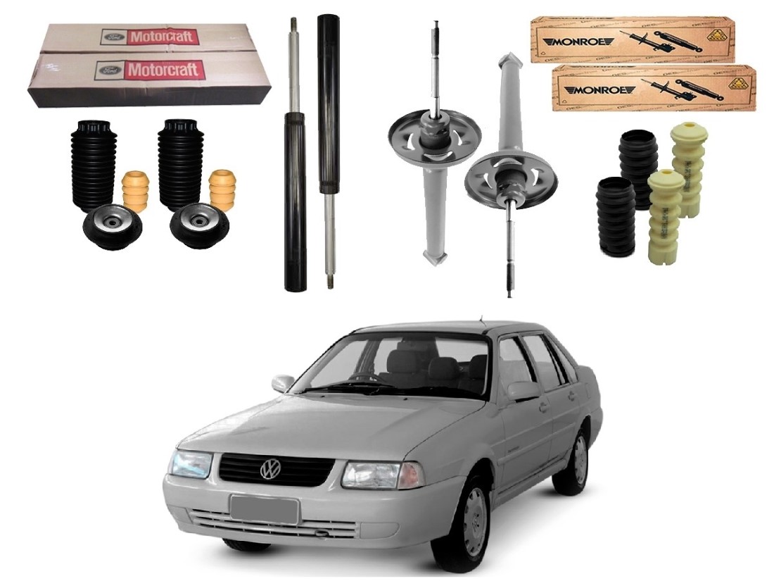  KIT AMORTECEDOR DIANTEIRO TRASEIRO MONROE VOLKSWAGEN SANTANA 1.8 2.0 1995 A 2006