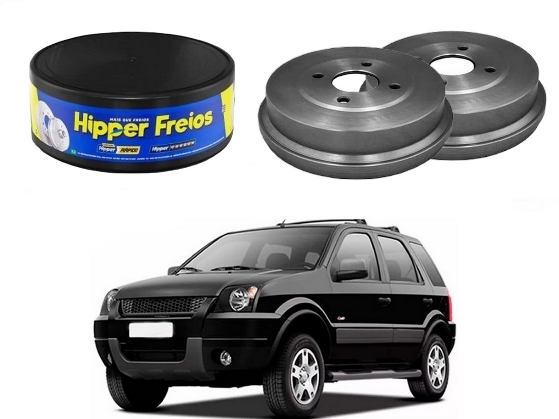  TAMBOR FREIO TRASEIRO HIPPER FREIOS FORD ECOSPORT 2.0 4X4 2004 A 2007