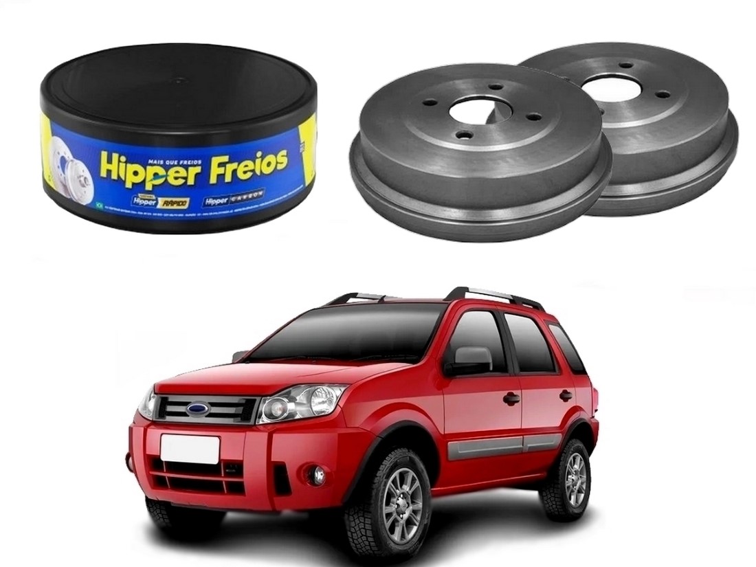  TAMBOR FREIO TRASEIRO HIPPER FREIOS FORD ECOSPORT 2.0 4X4 2008 A 2012