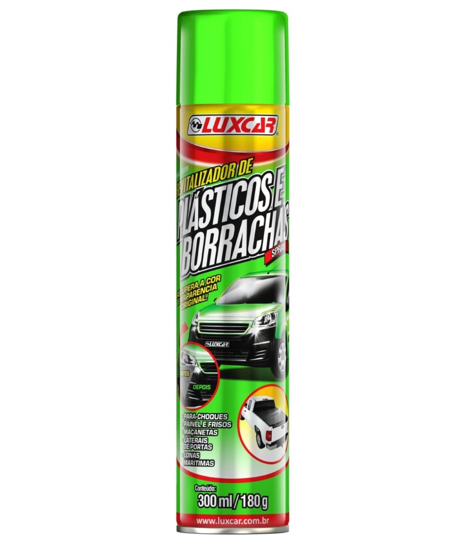 ESPUMA REVITALIZADOR DE PLASTICO E BORRACHA 300ML LUXCAR