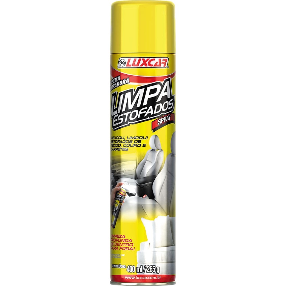 SPRAY ESPUMA LIMPADORA LIMPA ESTOFADOS LUXCAR 400ML